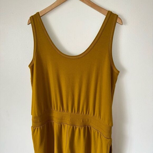 Universal Standard Women’s *Altered Superfine French Terry Jumpsuit in Mustard Y - Picture 12 of 16